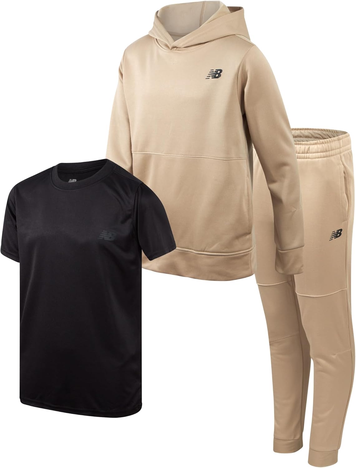 New Balance Boys Jogger Set - 3 Piece Hoodie, Pants, Tee