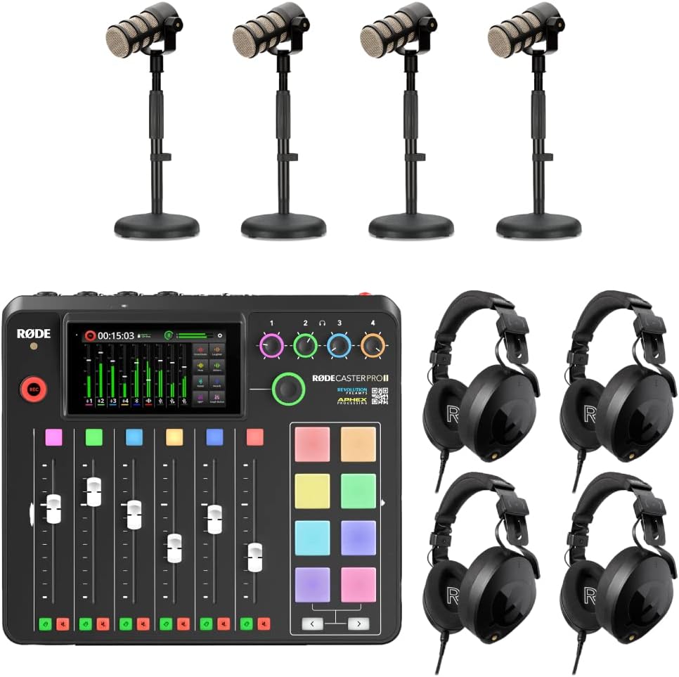 Rode RODECaster Pro II Audio Production Console with Microphones