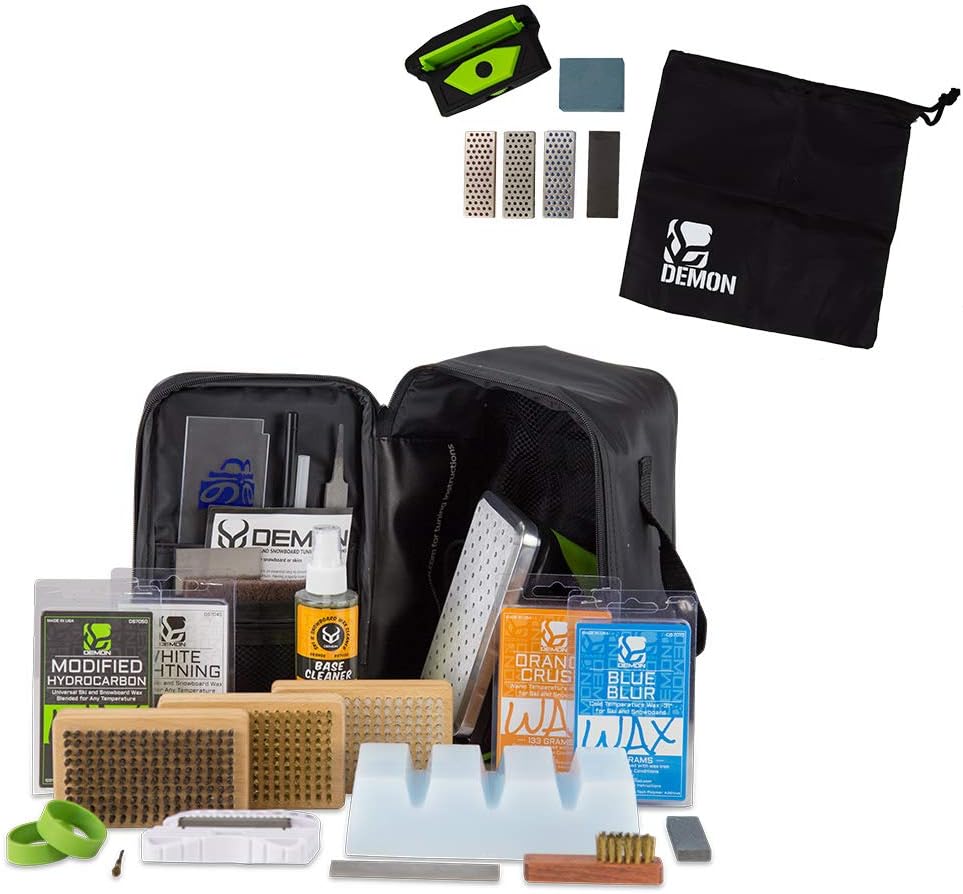 Demon Charger Ski & Snowboard Tuning Kit - Elite Edge Tuner + Premier Wax