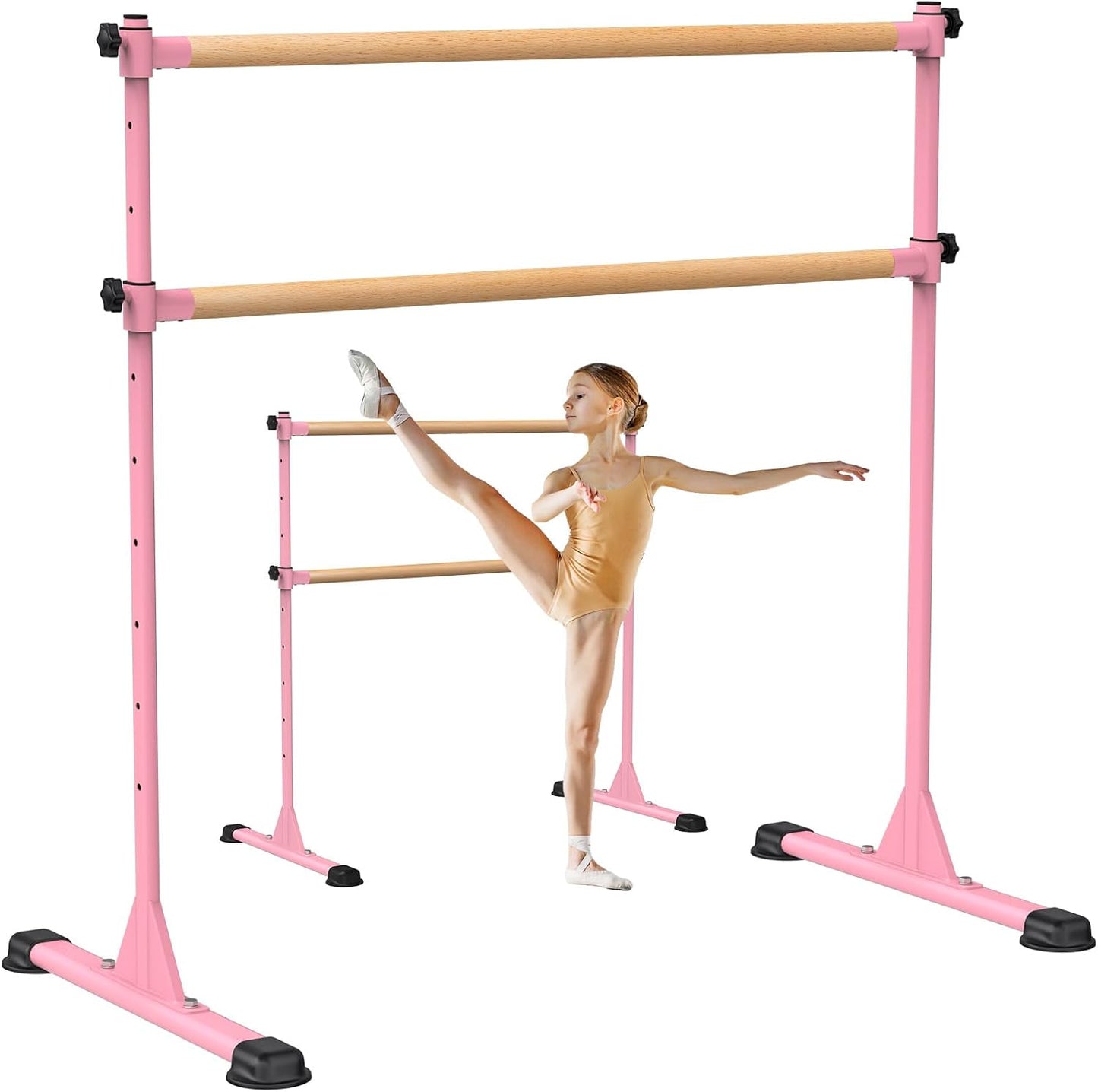Freestanding Ballet Bar for Dance and Fitness, Height Adjustable