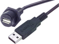 Waterproof USB A Extension Cable Assembly 1m - IP67 Protection