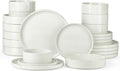 Onader 24 Piece Dinnerware Set for 6 - Durable Speckled Stoneware