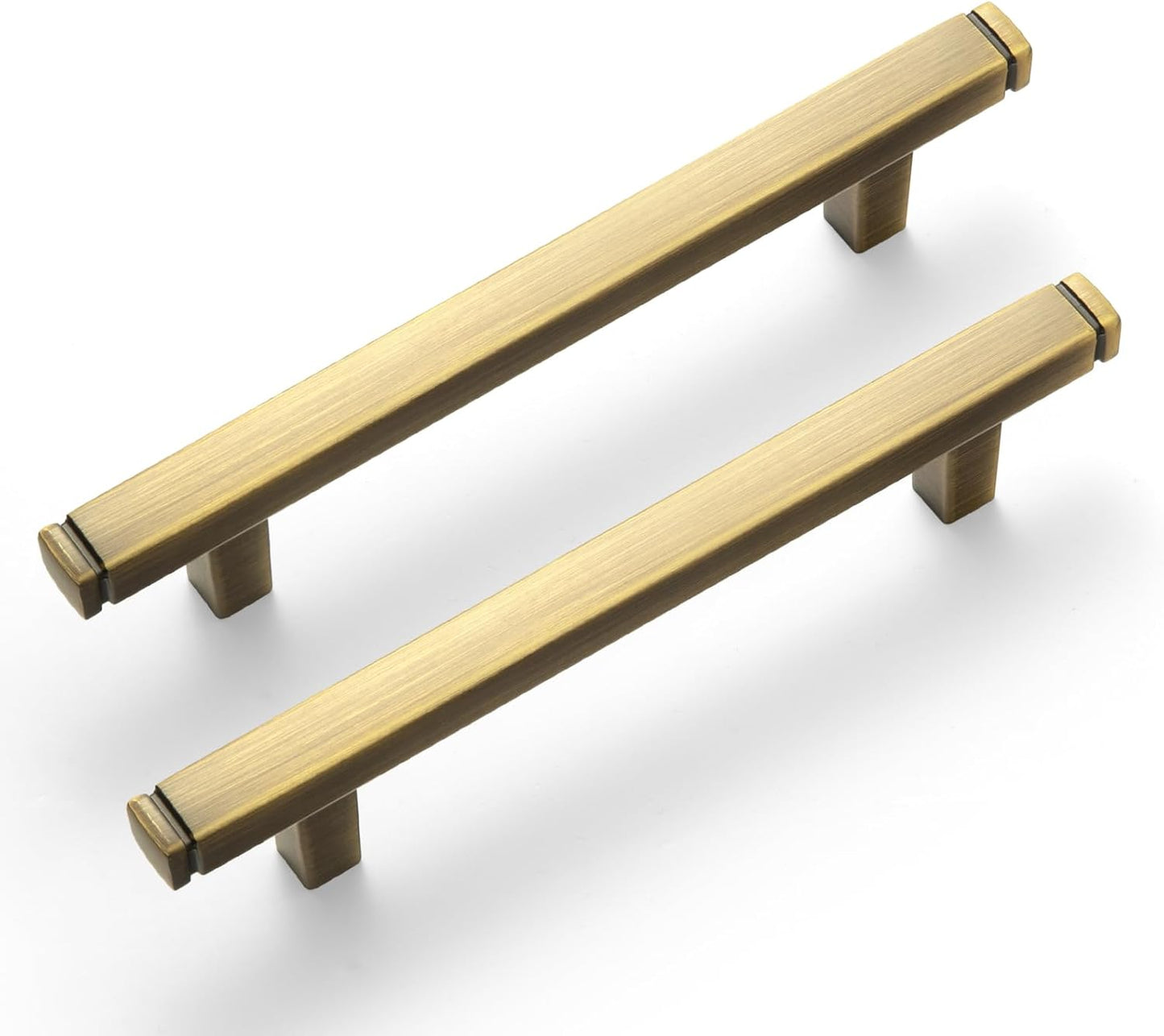 Goo-Ki 6 Pack 3-3/4 Inch Brass Bronze Zinc Alloy Cabinet Pulls