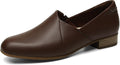 Women's Leather Loafers Slip-On Flats - Comfortable Dress Casual