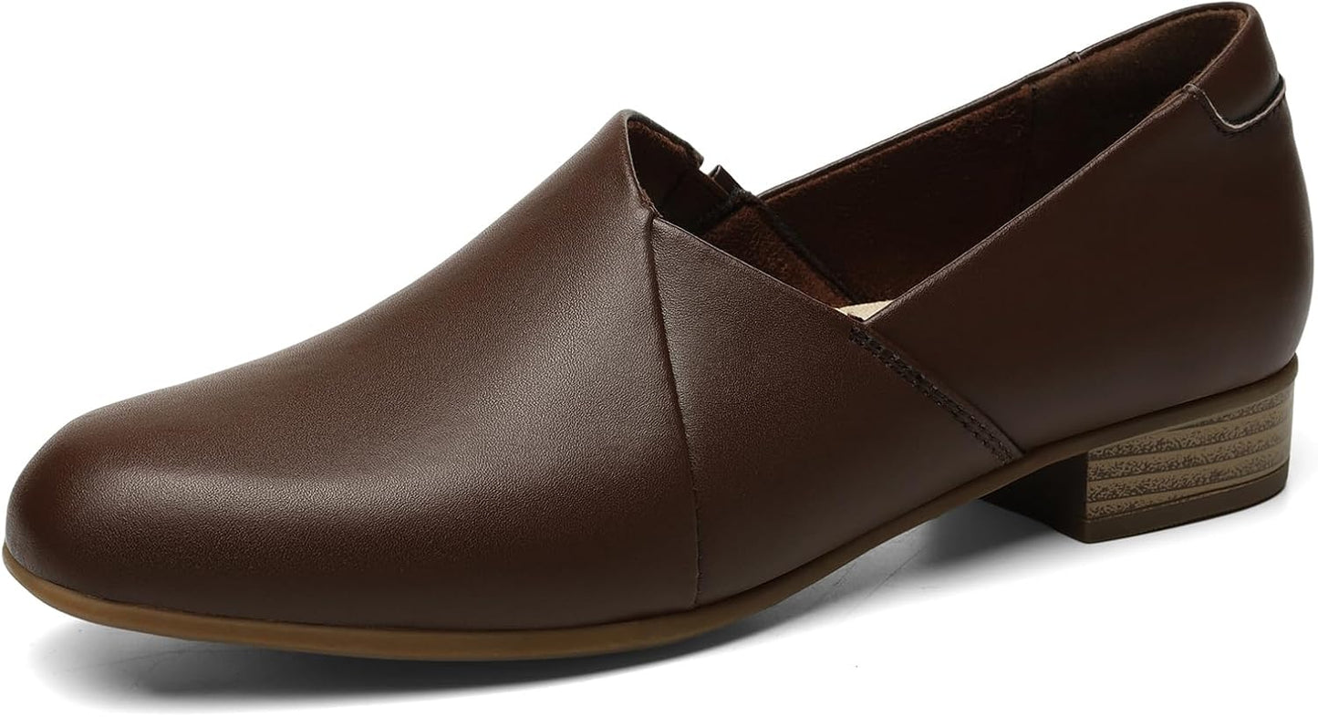 Women's Classic Comfort Leather Loafers for Everyday Work
