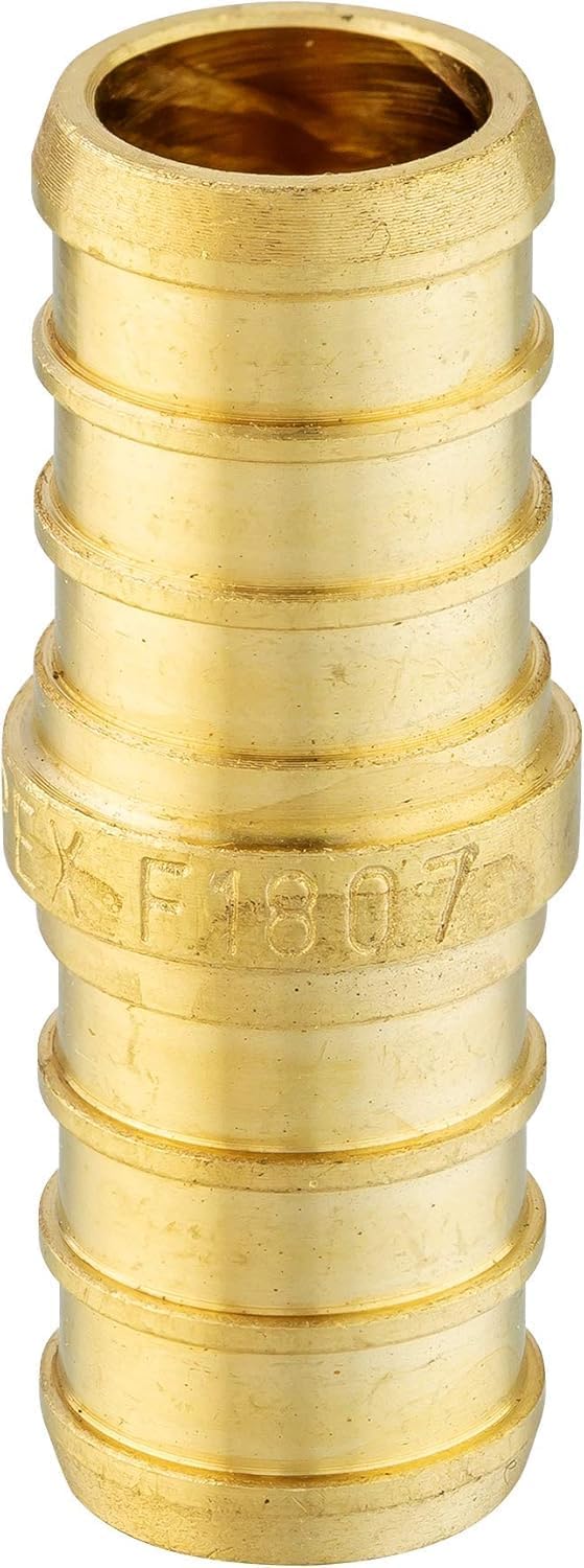 Pack of 30 Pex 3/8in Straight Coupling Brass Crimp Fittings