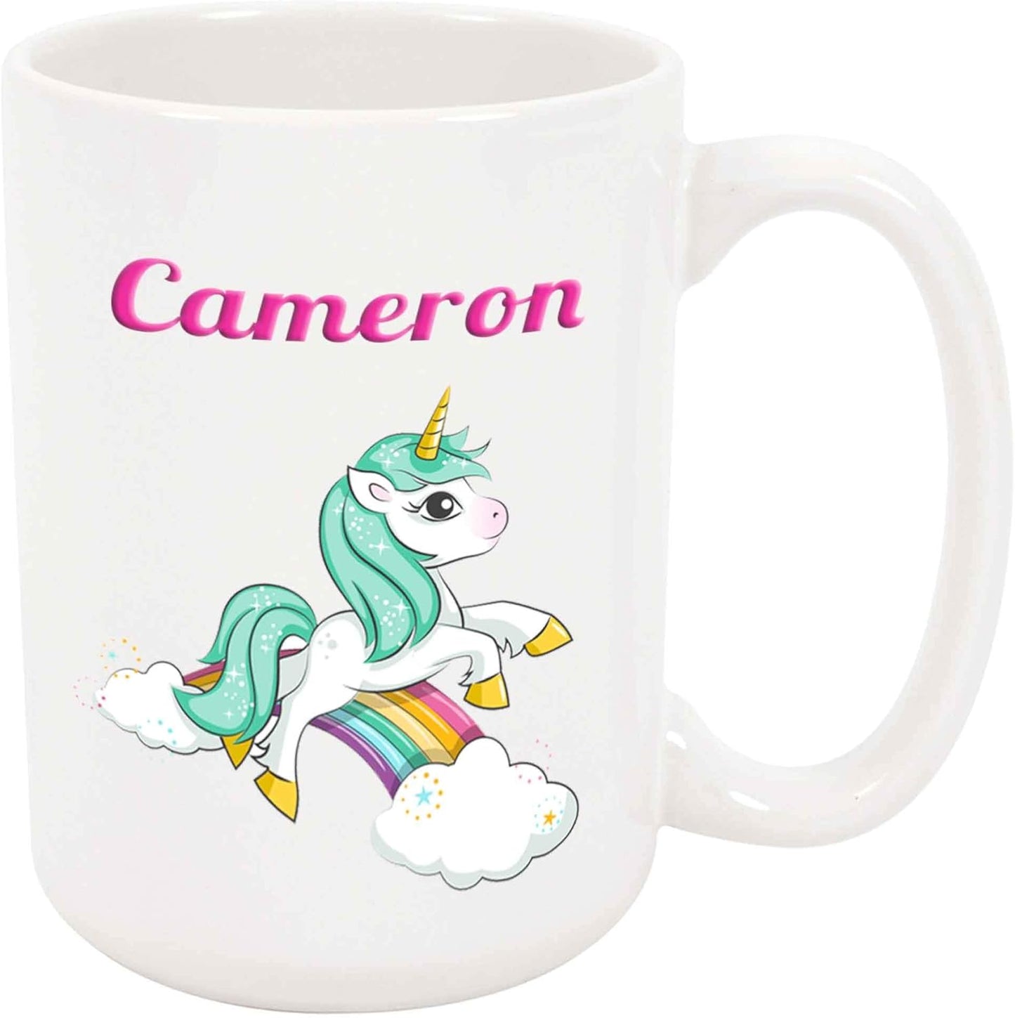 Personalized Unicorn Ceramic Mug - Custom Gift for Her