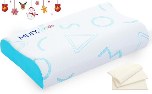 MLILY Kids Pillow for Sleeping - Adjustable Memory Foam Comfort