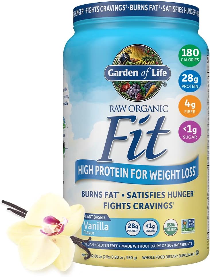 Garden of Life Raw Organic Fit Vegan Protein Powder for Weight Loss