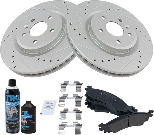 TRQ Front Performance Brake Pad & Rotor Kit for Ford Taurus