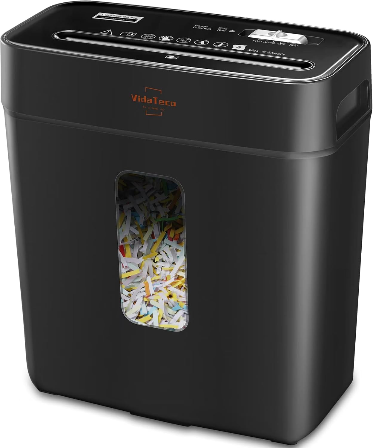 8-Sheet Cross-Cut Paper Shredder for Home Office Use