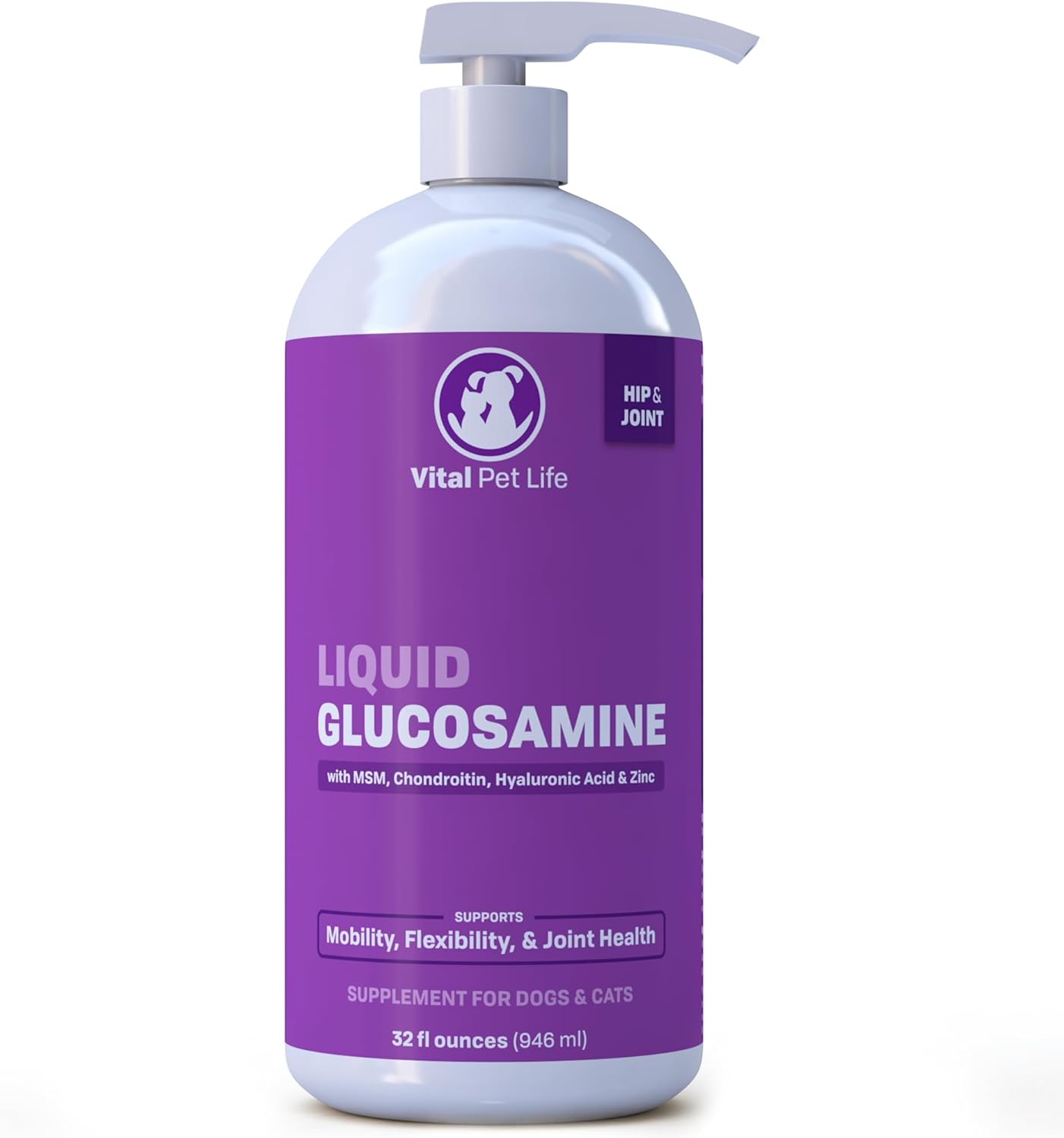 Liquid Glucosamine for Dogs Cats Horses with Chondroitin & MSM