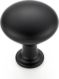 1 in Matte Black Mini Round Cabinet Knobs 30 Pack - Sleek Grip