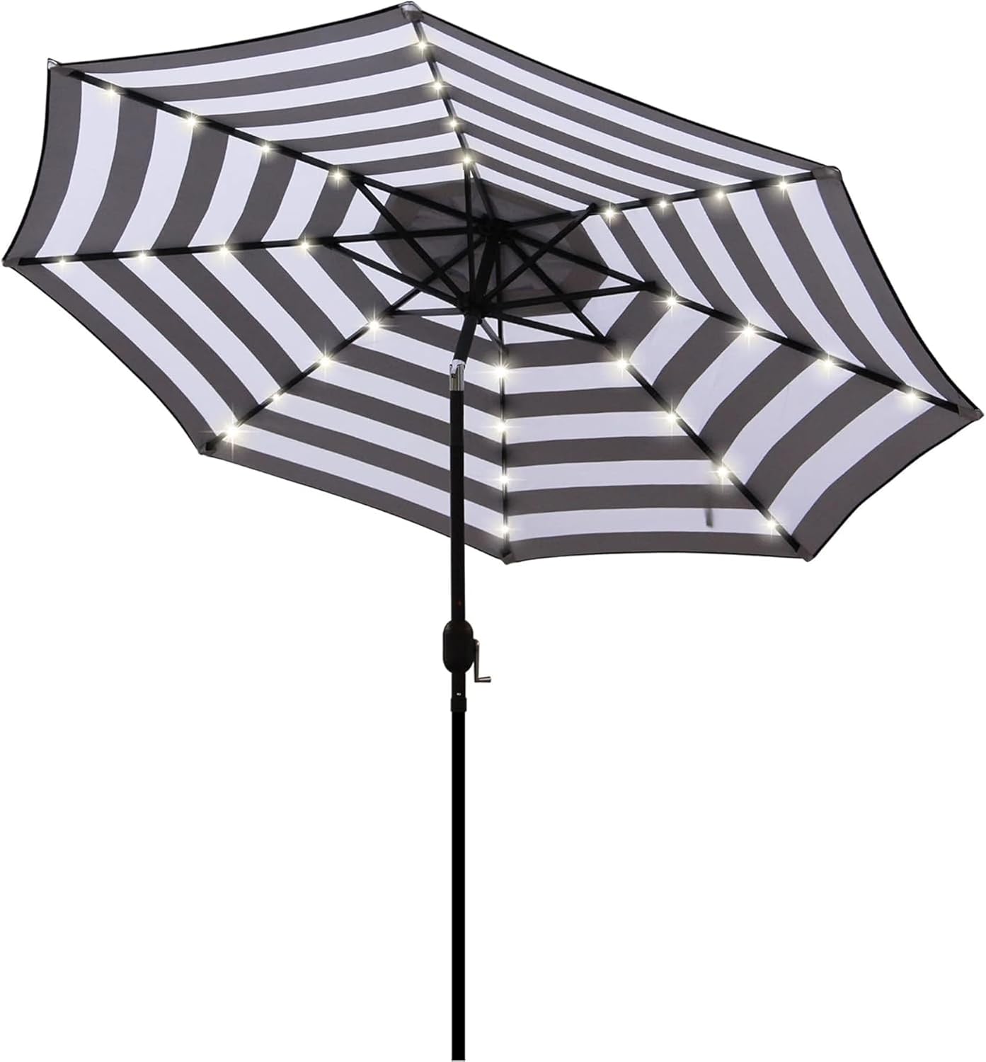 Blissun 9 ft Solar Umbrella with LED Lights for Outdoor Fun