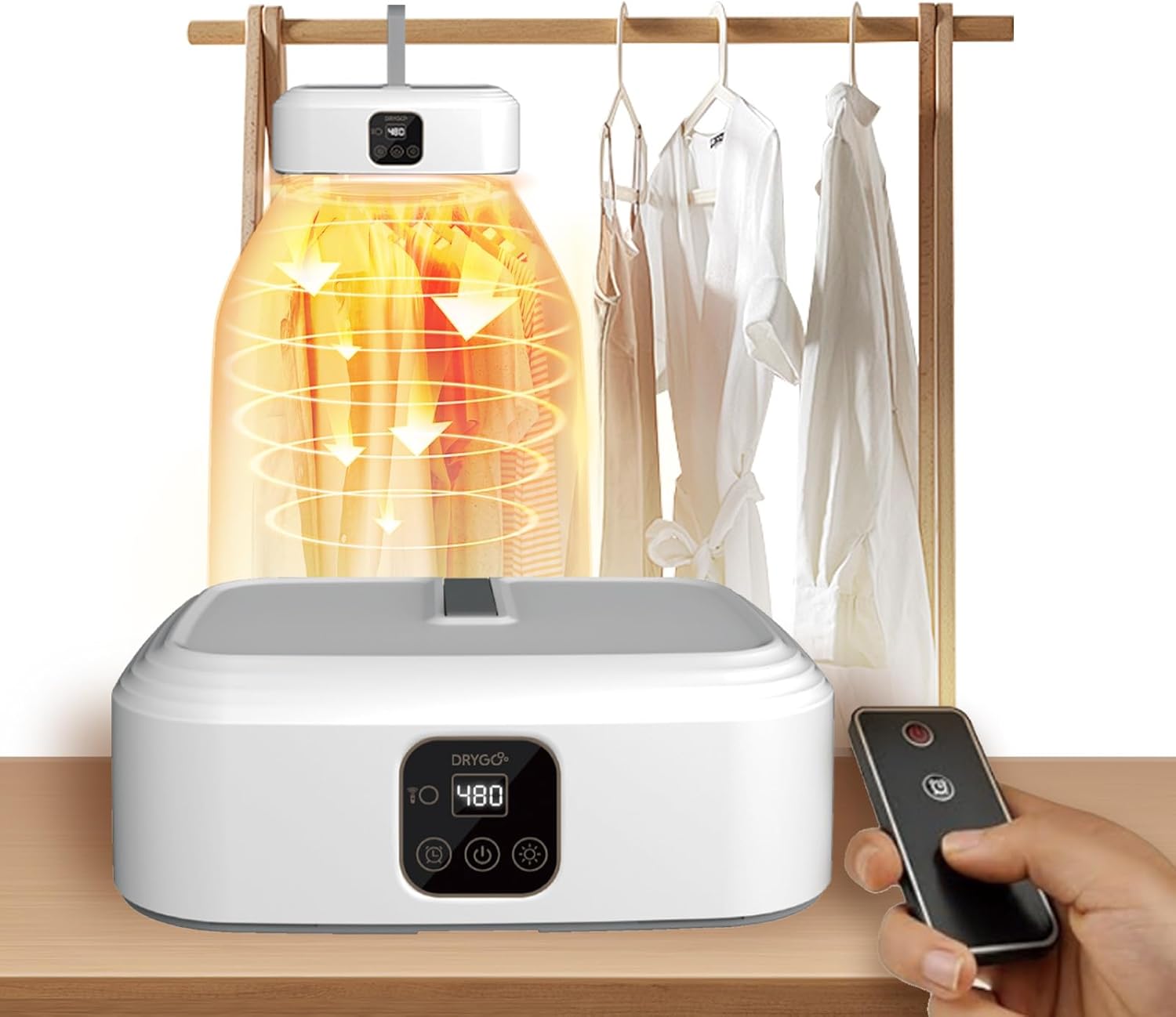 Portable 30-Min Quick Dryer | UV Cleaning, Remote Control
