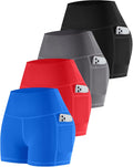 CHRLEISURE Womens Biker Yoga Shorts with Pockets - 4