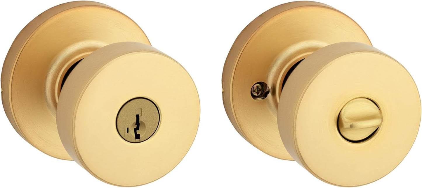 Kwikset Pismo Entry Door Knob with SmartKey Security Features