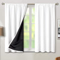 White Blackout Curtains 54 in Length 2 Panels Set - Full Room
