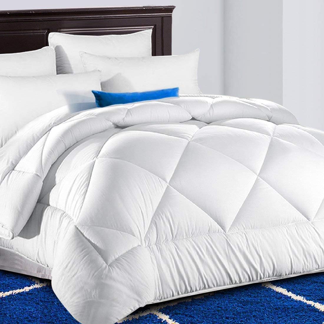 TEKAMON All Season King Comforter Soft Quilted Down Alternative