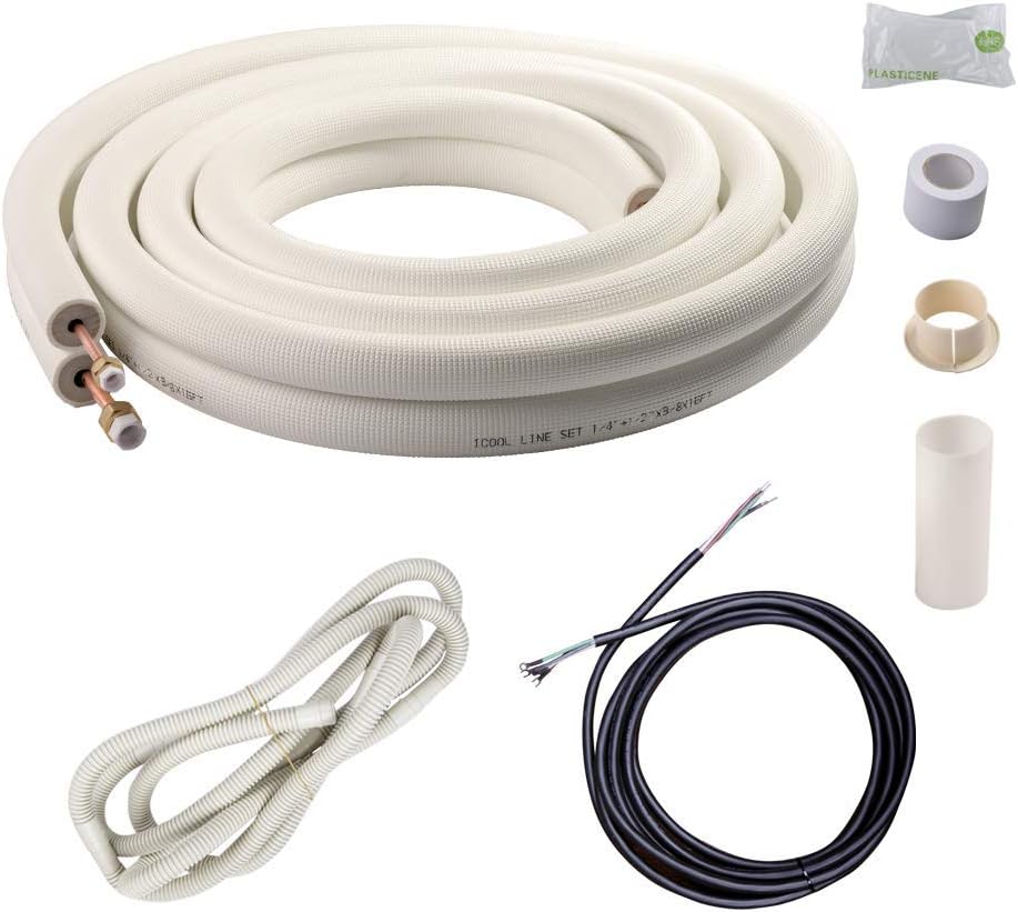 Wostore 16 Ft. Copper Line Set for AC - Insulated & Easy Install