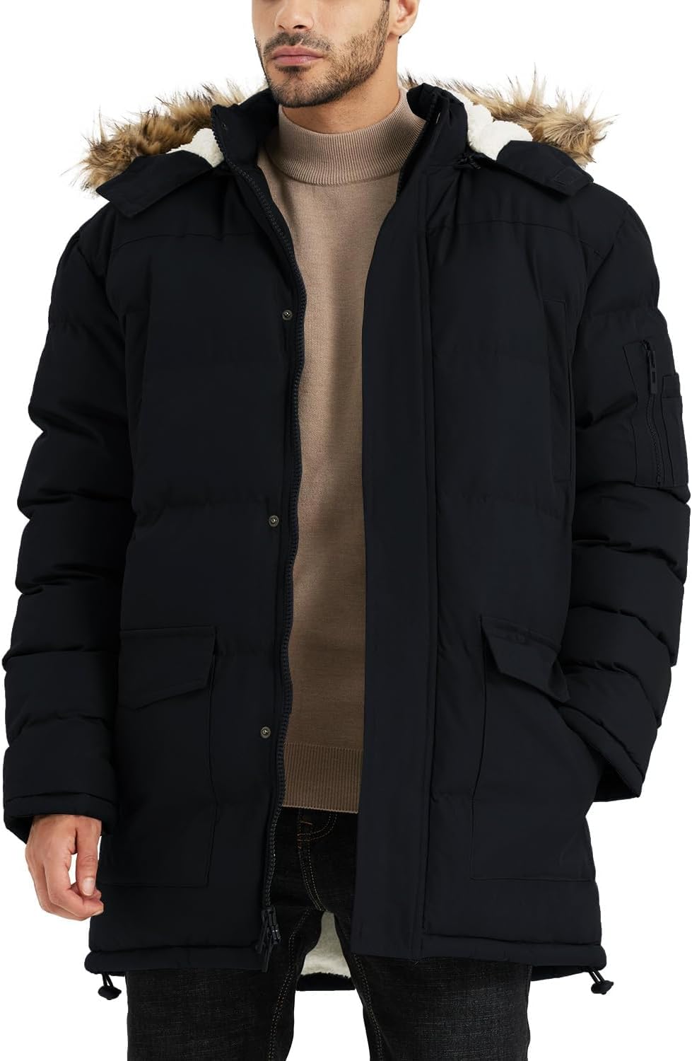 Winter Coats For Men Water Resistant Warm Thicken Parka
