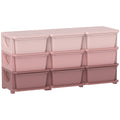 Qaba 3 Tier Kids Storage Unit, 9 Drawer Chest Toy Organizer - Big