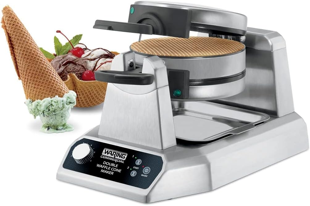 Waring Double Waffle Cone Maker: 120 Cones per Hour