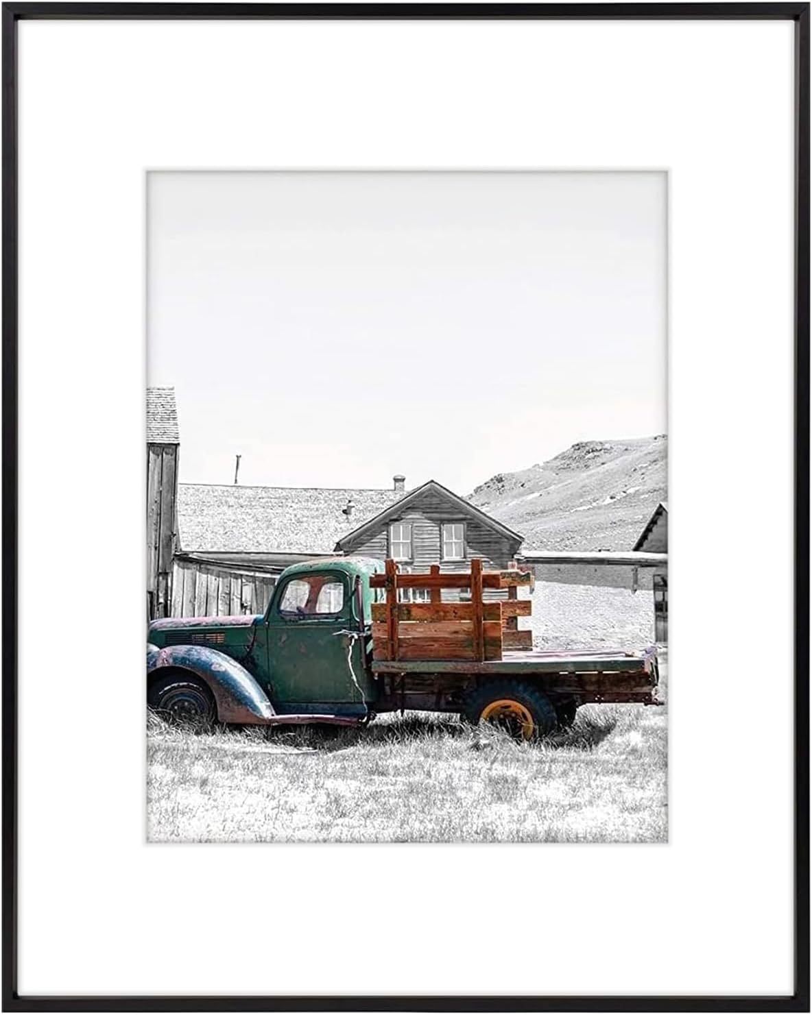 Elegant Black Picture Frame for 11x14 or 16x20 Photos Display