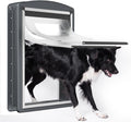 Steel XL Dog Door for Door - Extra Large Doggy Door with Locks