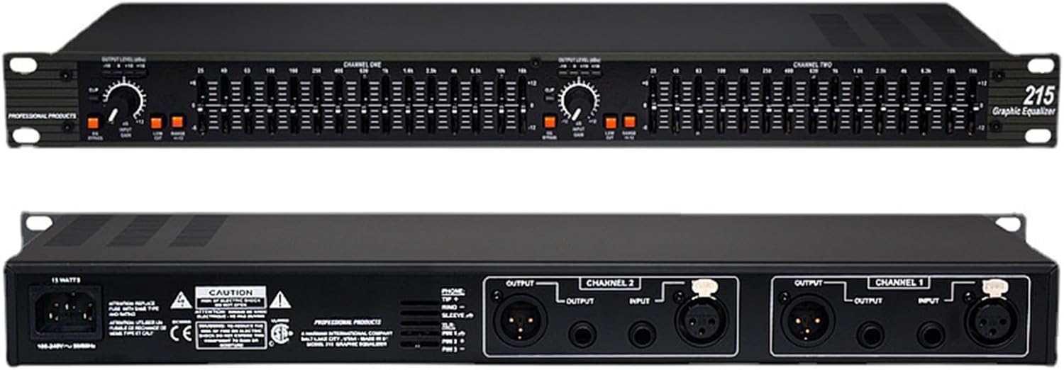 Dual Channel 15-Band Stereo Equalizer for Home Audio Systems
