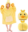IFNOW Wearable Blanket Hoodie for Kids - Fun Animal Characters