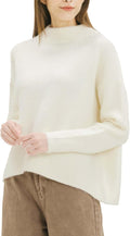 Cable Stitch Mock Neck Cozy Sweater - Oversized Slouchy Pullover