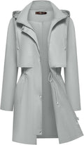 Rain Jacket for Women Waterproof with Hood - Lightweight Trench