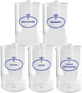 Clear Sundry Jars Set of 5 for Medical and Office Use