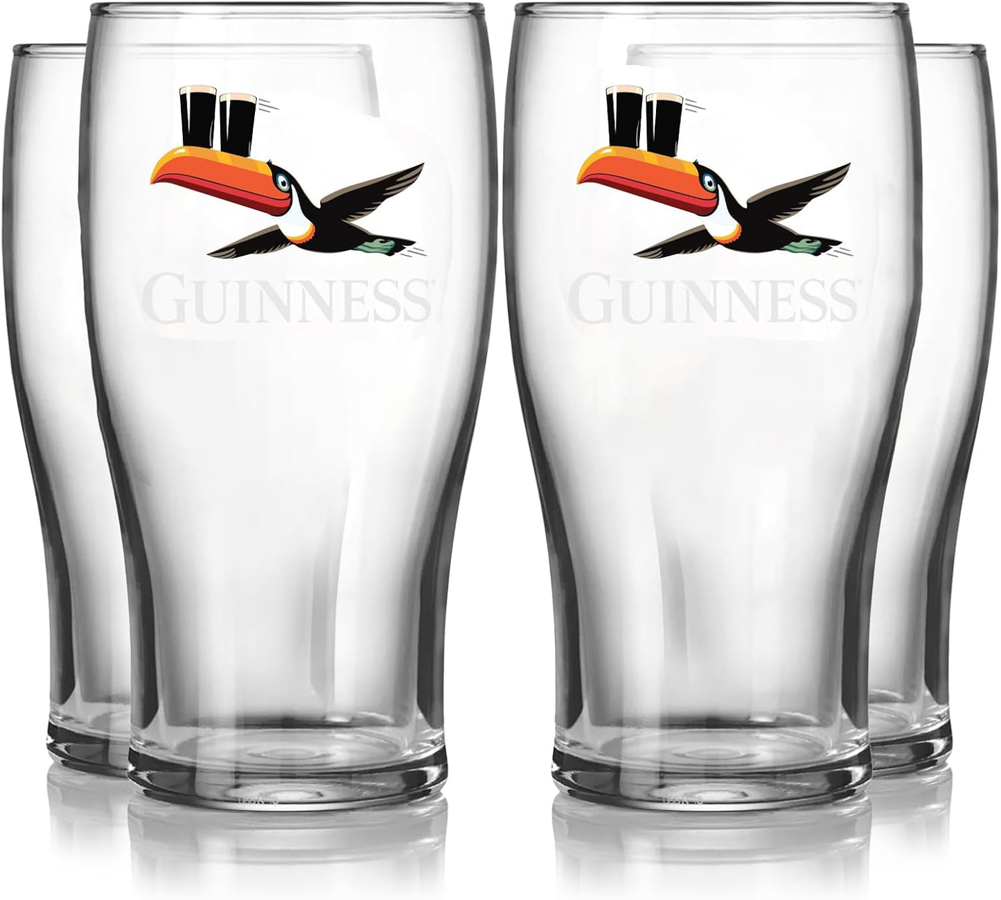 Guinness Gilroy Flying Toucan Pint Glass Gift Set for Collectors