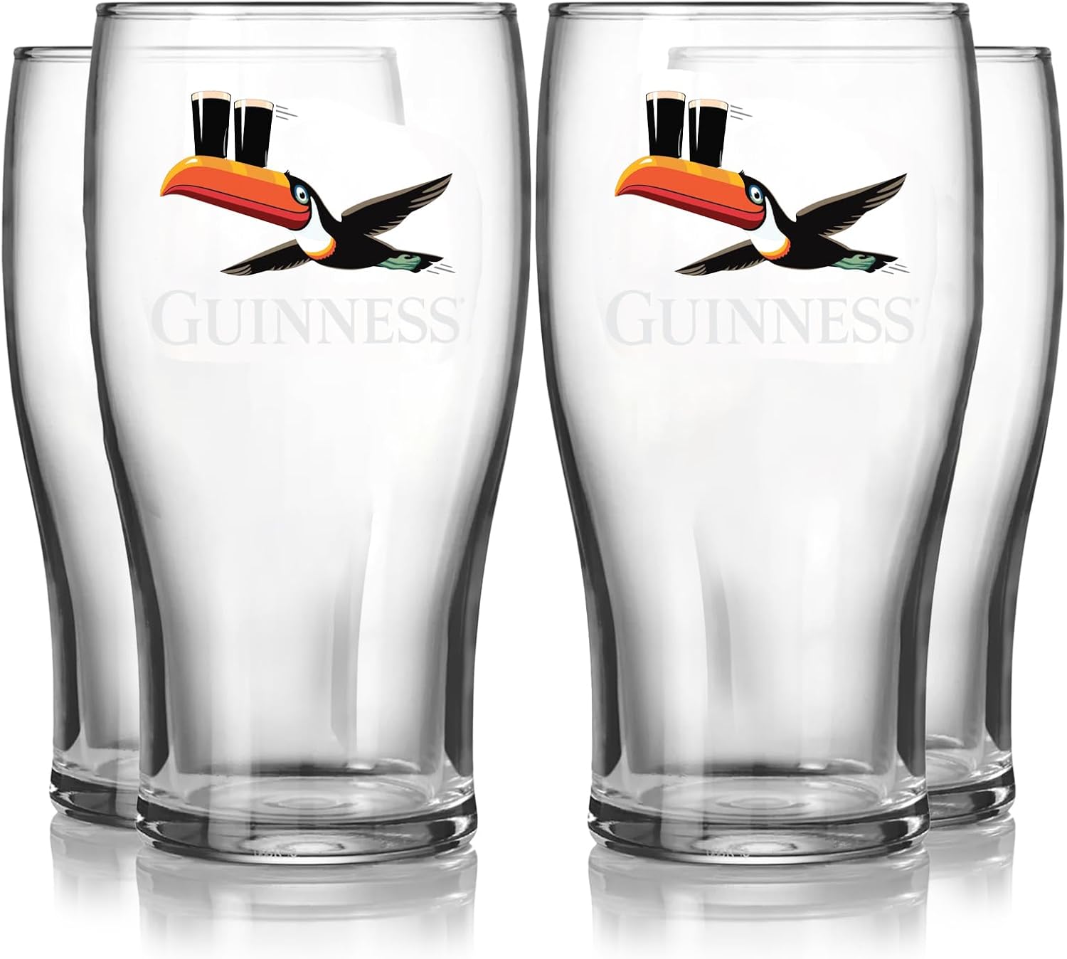 Guinness Gilroy Flying Toucan Pint Glass Gift Set for Collectors