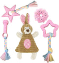 Puppy Toys for Teething and Chew Toys for Small Dogs - 5-Pack Pink