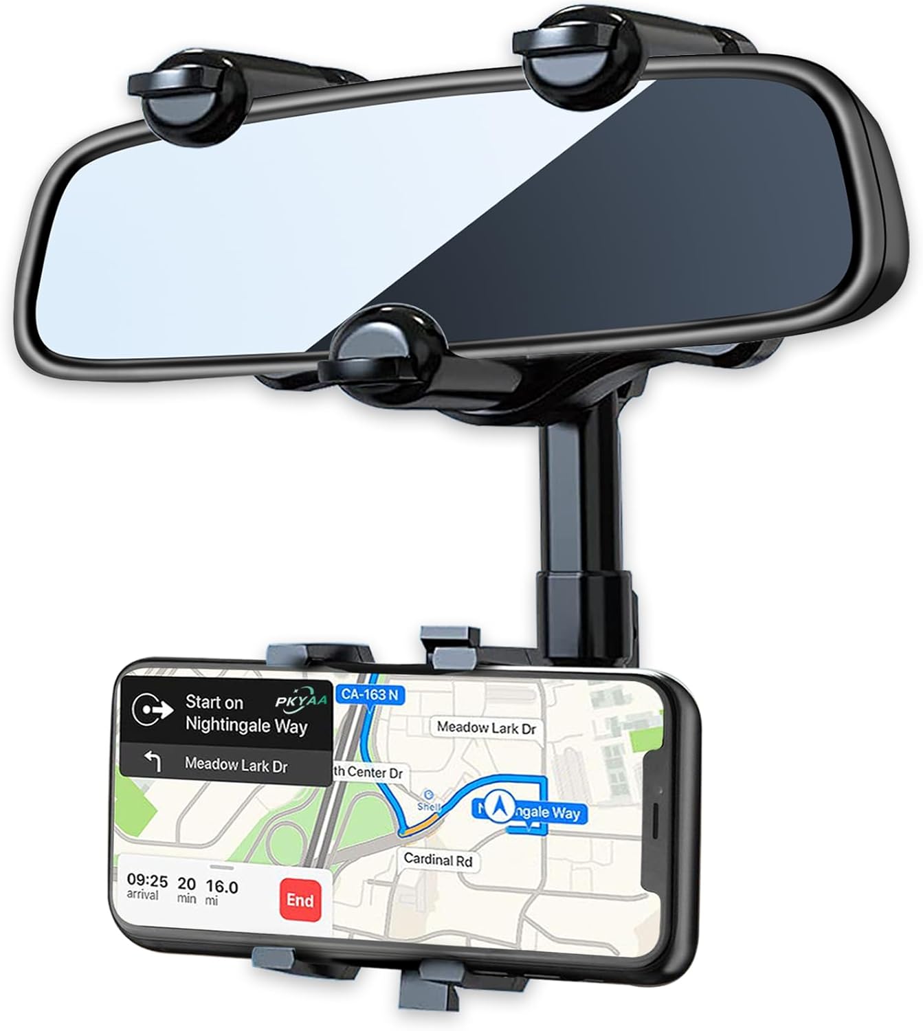 PKYAA 360 Rotating Rearview Phone Holder