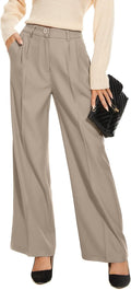 Wide Leg Pants for Women High Elastic Waisted - Back-Elastic Work