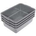 35 L Commercial Bus Box 4-Pack - Durable Utility Tubs for Food Service