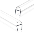 Frameless Shower Door Seal Strip 2 Pack for 3/8 Inch Glass
