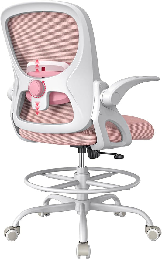 LukkDys Drafting Chair with Ergonomic Lumbar Support
