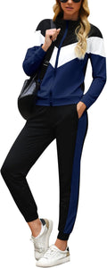 Women's Tracksuit Set 2 Piece Zip Up Jogger Outfit - Cozy Lounge Fit