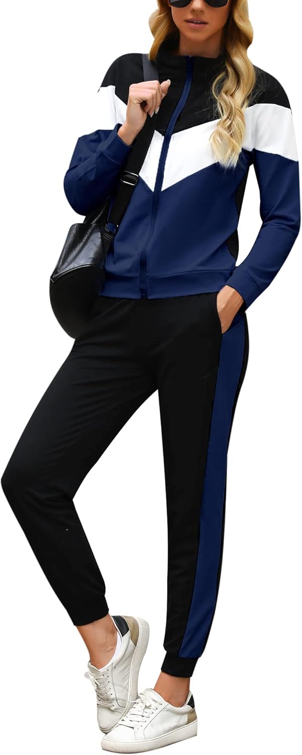 Marvmys Women's Tracksuit Set: Cozy Zip Up Lounge Outfit