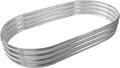 Oval Galvanized Planter Box Metal Raised Garden Bed - Durable Outdoor