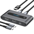 USB C KVM Switch 2 Computers to 1 HDMI Monitor - 4K@60Hz Switch