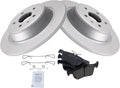 TRQ Rear Brake Pad & Rotor Kit Compatible with Ford Escape and Fusion
