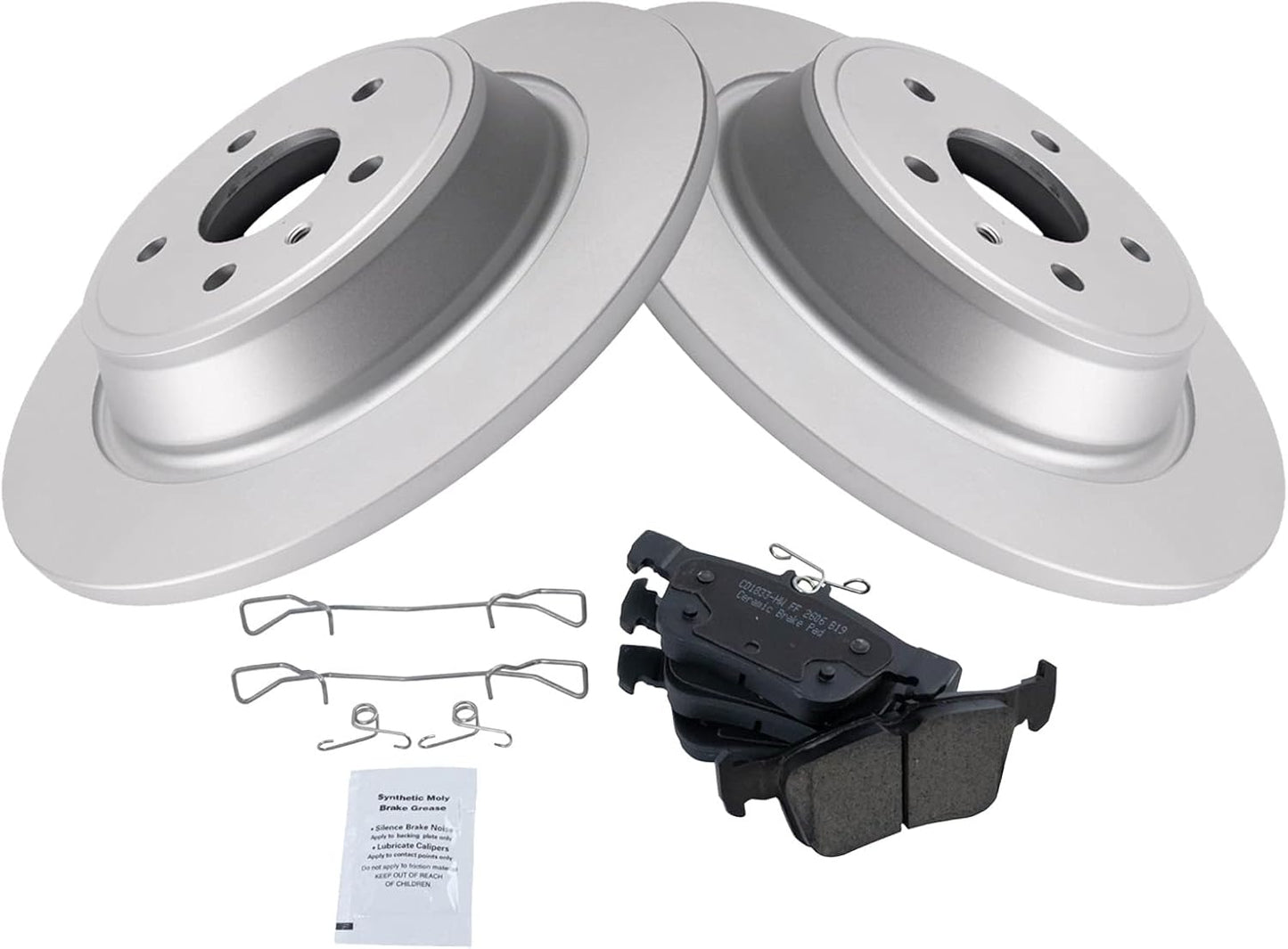 TRQ Rear Brake Pad & Rotor Kit for Ford Escape & Fusion