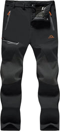 Men's Winter Ski Snow Pants - Fleece Lined, Water Resistant
