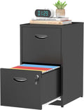 2 Drawer File Cabinet with Lock - Compact Metal Filing Cabinet